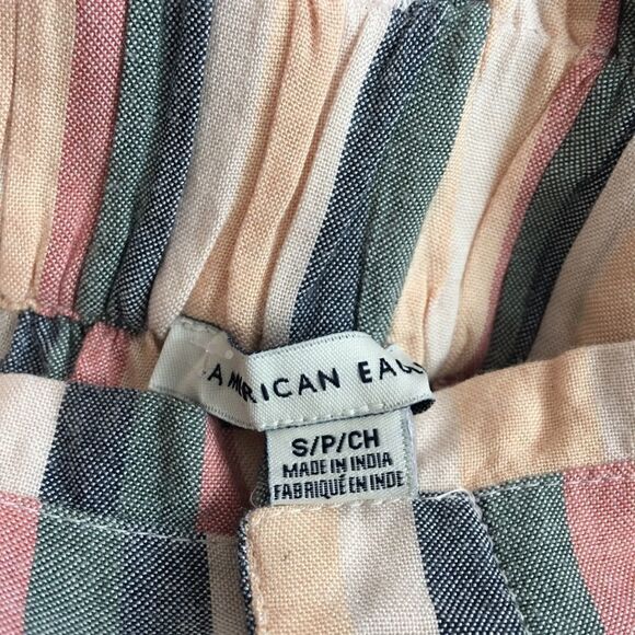 American Eagle pastel stripe paper bag pants | Size Small - Picture 5 of 8